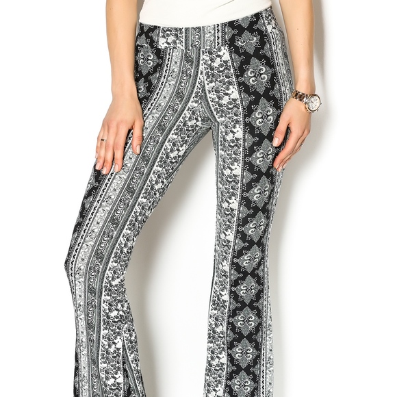 printed bell bottom pants